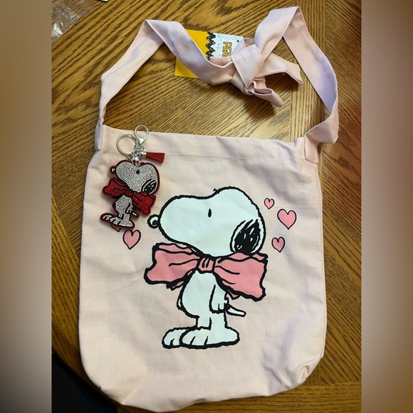 Peanuts | Accessories | Peanuts Snoopy Pink Tote Bag And Matching ...